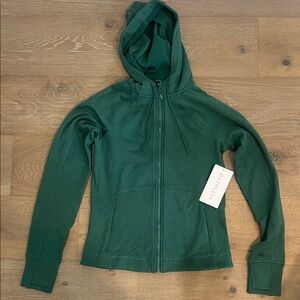 Athleta Forest Green Full-Zip Hoodie NWT xxs
